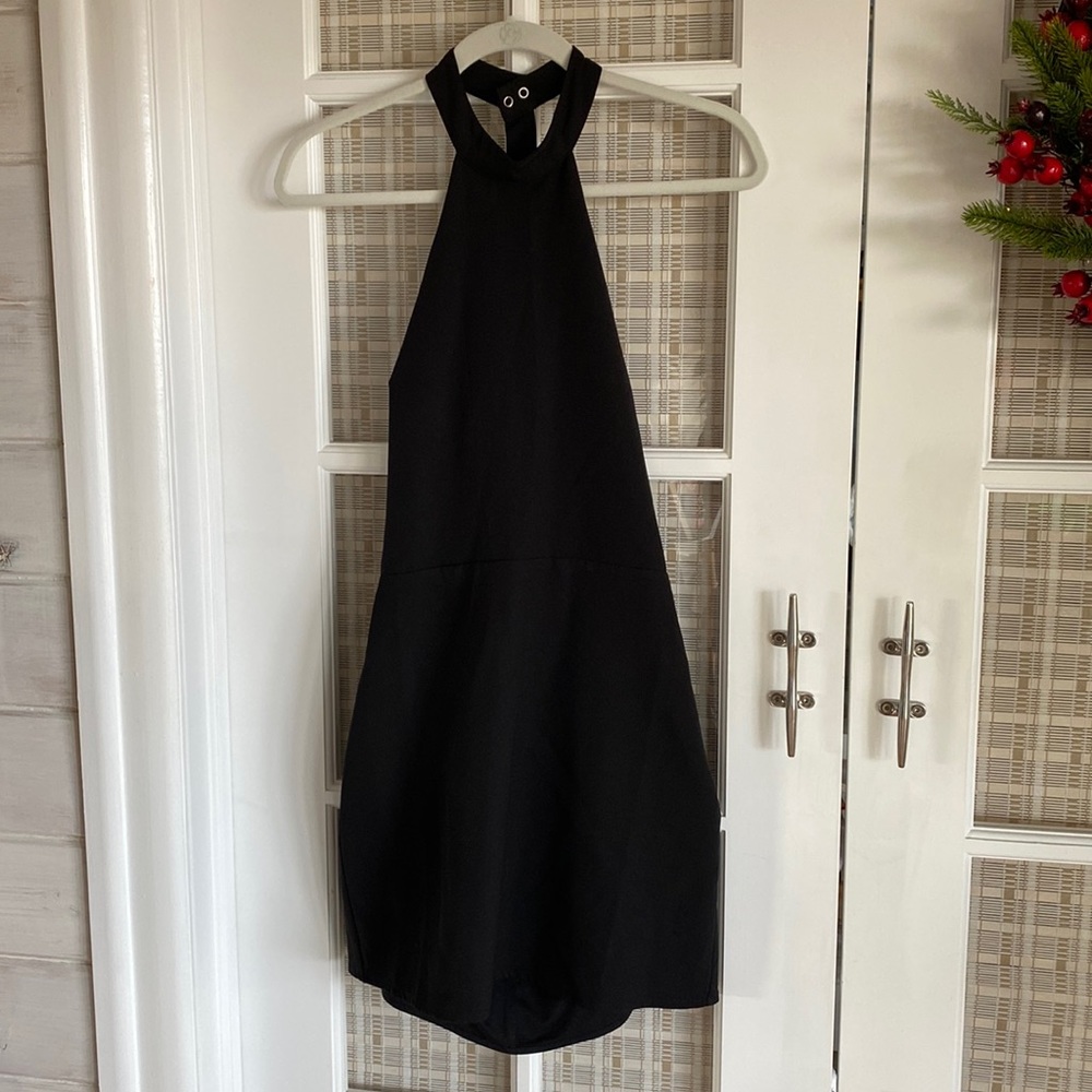 NBD black backless dress